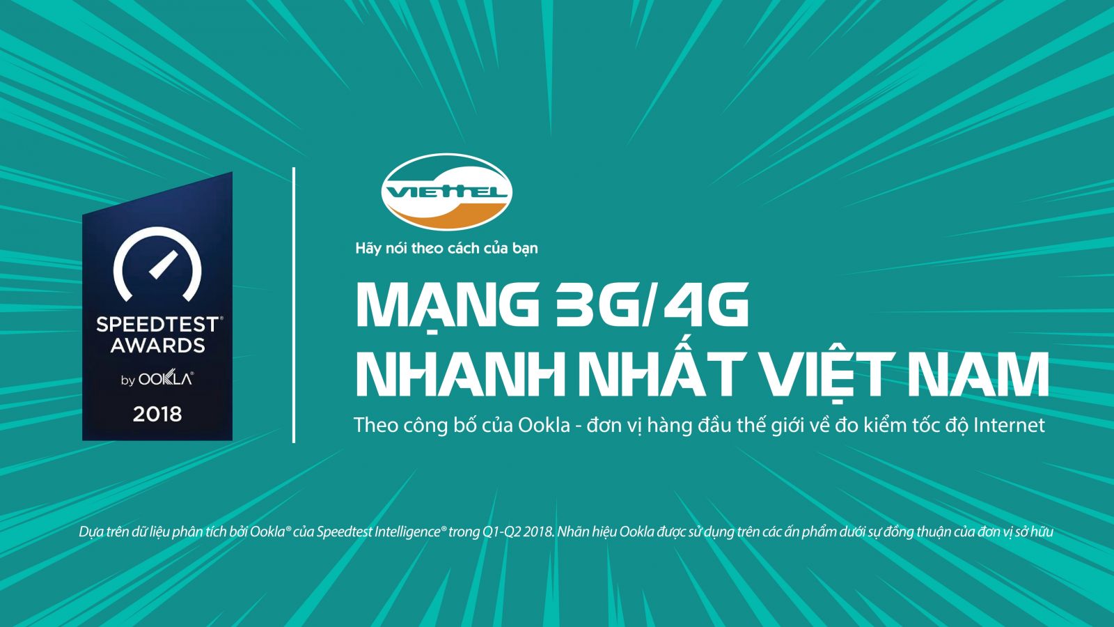 Speedtest tuyên bố Viettel là mạng di động nhanh nhất Việt Nam